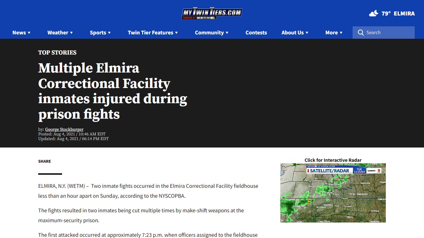 Multiple Elmira Correctional Facility inmates injured ...